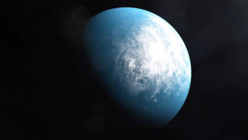 NASA在距离地球仅100光年恆星「TOI 700」系统又发现一颗和地球一般大小的行星「TOI 700 e」，为该恆星系统继「TOI 700 d」后，第二颗位于宜居带内运行的行星。图为「TOI 700 d」艺术图。（欧新社）(photo:LTN)