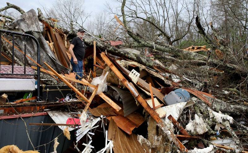 风暴袭击美国阿拉巴马州，房屋被摧毁。（路透）(photo:LTN)