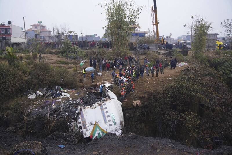 尼泊尔雪人航空691号班机，昨坠毁在博卡拉，机上72人无人生还，是当地30年最严重空难。（美联社）(photo:LTN)