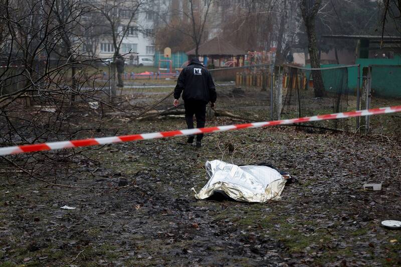 一架直升机18日坠毁基辅近郊城镇罗伐利，已知包括乌国内政部长在内有18人罹难。（路透）(photo:LTN)