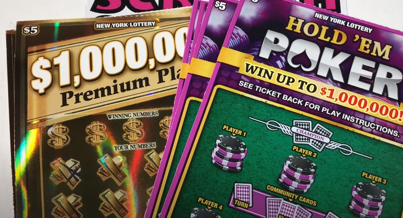美国女子帮亲戚领取Hod 'Em Poker刮刮乐100万美元头奖，孰料却私吞大部份奖金。Hod 'Em Poker刮刮乐示意图。（图撷自「Lilly's Lottery」YT频道）(photo:LTN)