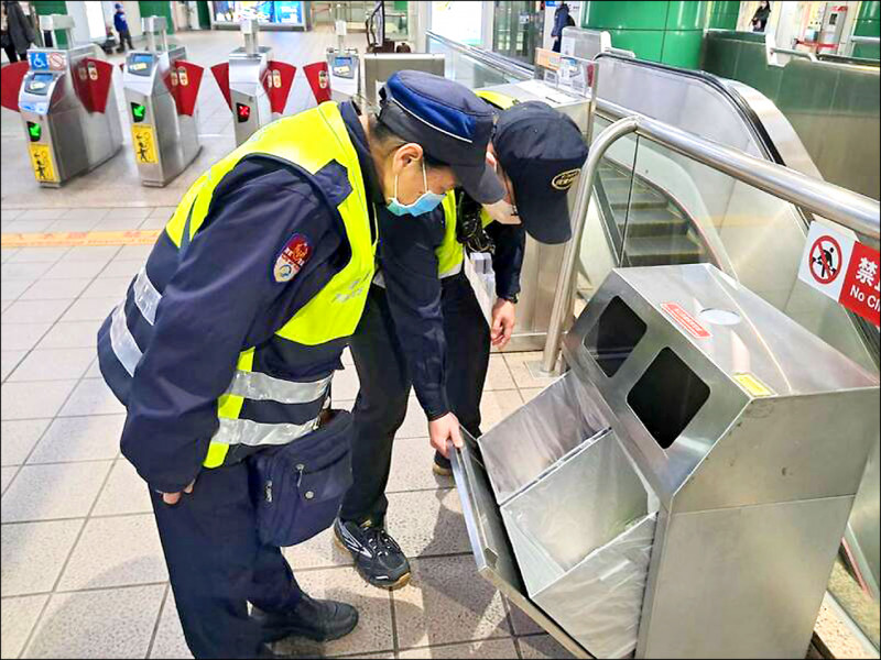 台北捷運連續兩天遇到恐嚇，捷運警察隊加強巡檢。（北捷提供）