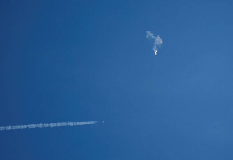 美军派出战机击落间谍气球。（路透）(photo:LTN)