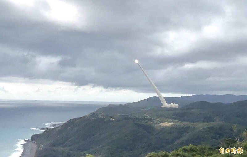 九鵬基地飛彈發射。（記者蔡宗憲攝）