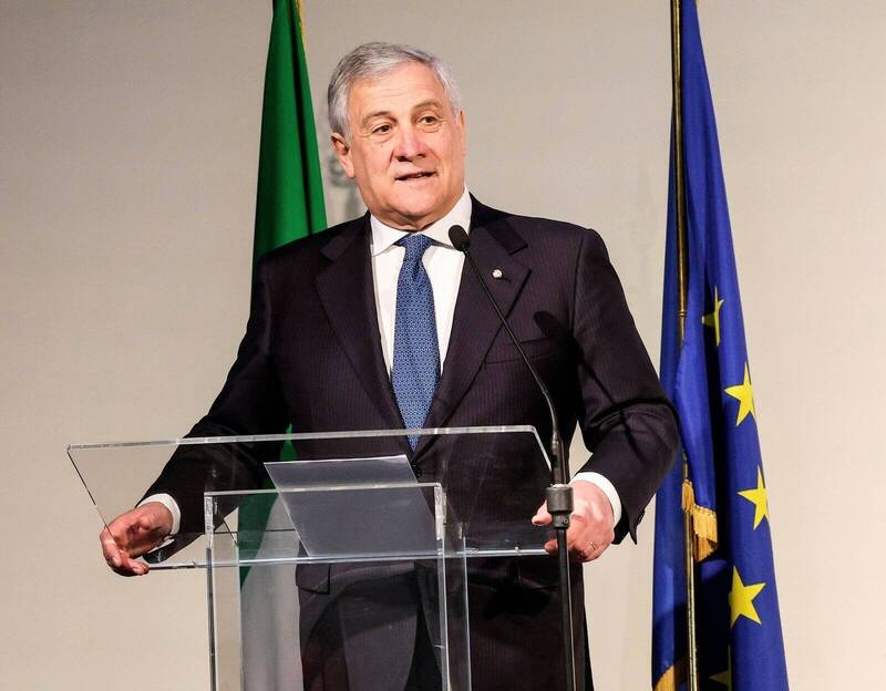 義大利外交部長塔亞尼（Antonio Tajani）。（取自塔亞尼推特）