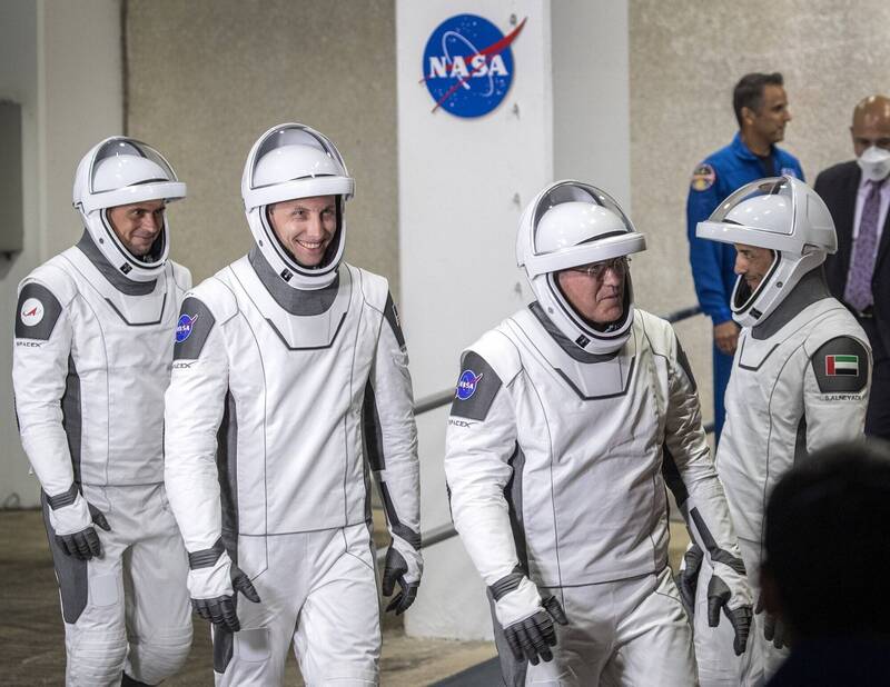 Crew 6任务目标是运送2名美国NASA太空人、1名俄罗斯太空人，以及1名阿拉伯联合大公国太空人，前往国际太空站。（欧新社）(photo:LTN)