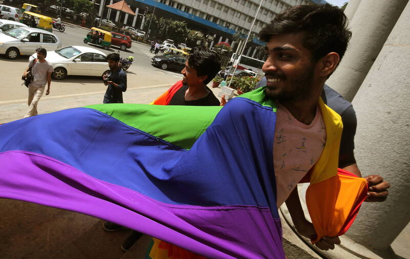 印度政府近日針對該審議，再度表示會拒絕給予同性婚姻合法地位。（歐新社）