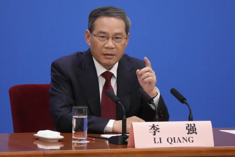 刚成为中国新任国务院总理的李强13日在召开任内首场记者会时称，中国的人口红利并没有消失，并指人才红利正在逐步形成。（美联社）(photo:LTN)