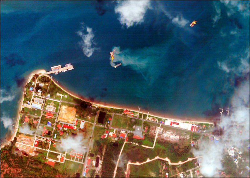 图为卫星影像拍摄的柬埔寨云壤海军基地，柬国将在该基地附近，打造一座防空中心与扩建雷达系统。（美联社）(photo:LTN)
