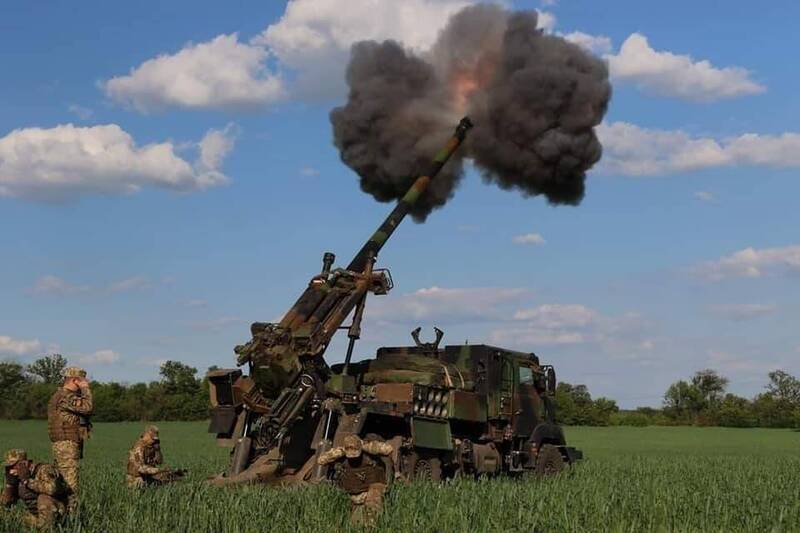 乌克兰砲兵使用法国「凯萨」自走砲。（图撷取自乌克兰武装部队总参谋部脸书粉丝专页）(photo:LTN)