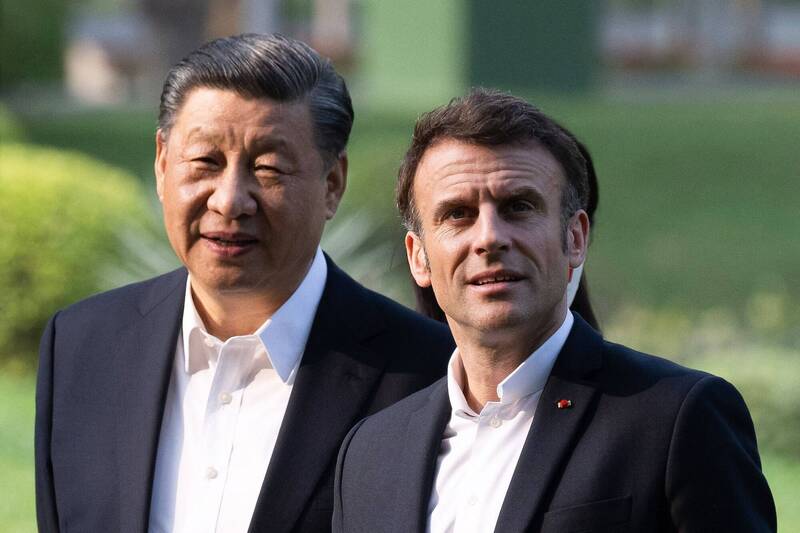 法国总统马克宏（Emmanuel Macron）访问中国，并与中国国家主席习近平会面。（法新社）(photo:LTN)