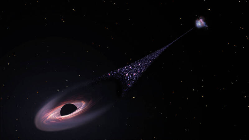 黑洞太空中「狂奔」！ 一路留下「20萬光年」新生恆星帶