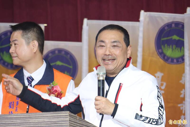 前鴻海董事長郭台銘爭取國民黨提名參選2024年總統，相較新北市長侯友宜（見圖）遲未正式表態，有挺侯人士坦言感到緊張。（資料照）