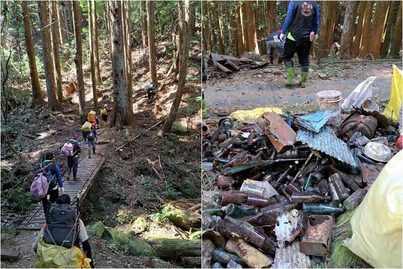 登山專家蔡日興發文質疑林務局在貼文中明指人潮帶來「垃圾潮」，是在誤導大眾。（圖翻攝自林務局-森活情報站臉書）