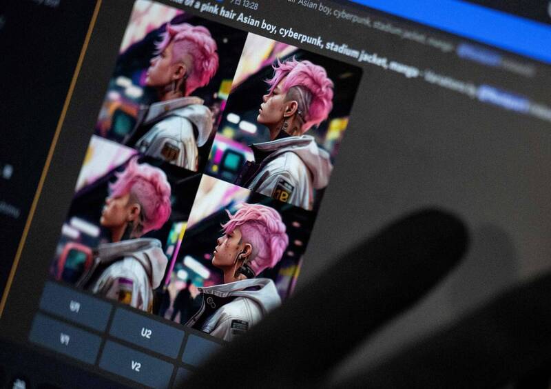 日本「創作者與人工智能未來思考協會」27日召開記者會，表示AI生成圖像侵犯創作者的著作權，要求政府立法規範。圖為AI生成圖示意圖。（法新社）