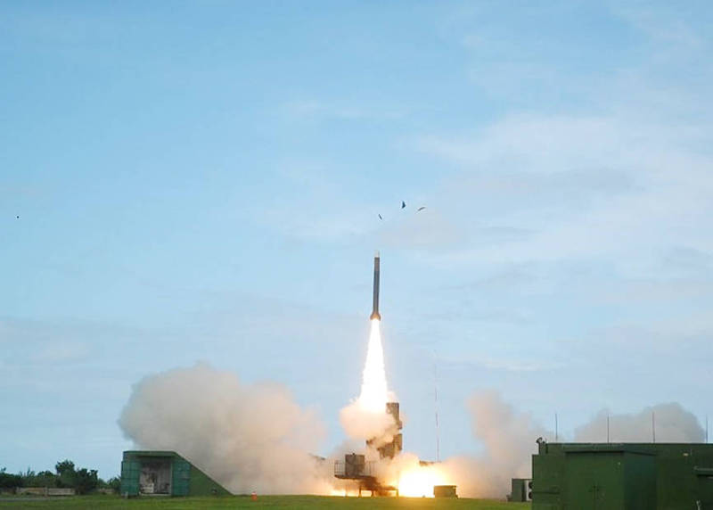 A Tien Kung III surface-to-air defense missile is launched in an undated photograph.
Photo courtesy of the Chungshan Institute of Science and Technology