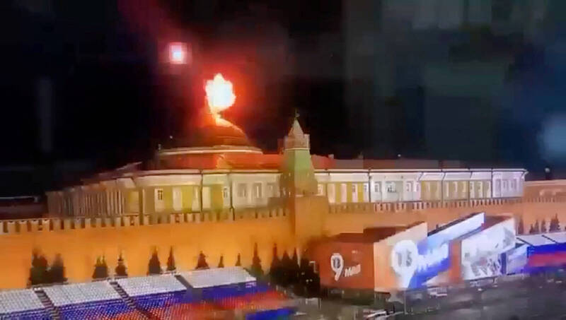 克里姆林宮遭無人機襲擊後，莫斯科市長索比亞寧在Telegram發文表示，自5月3日起莫斯科禁止放飛無人機。 （路透）