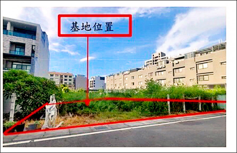 員林青宅基地在員林市三條段，四周住宅林立。（彰縣府提供）