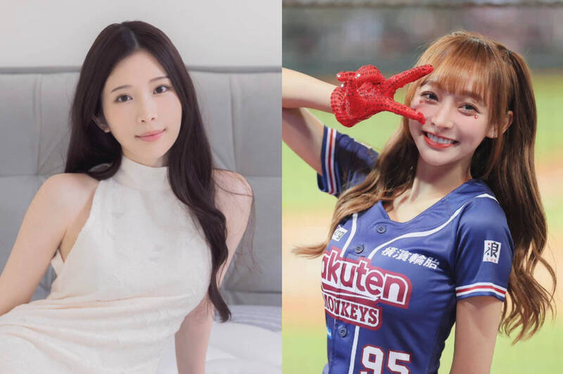 「雞排妹」鄭家純、「樂天女孩」林襄成為選戰話題。（組合圖／圖擷自鄭家純、林襄臉書）