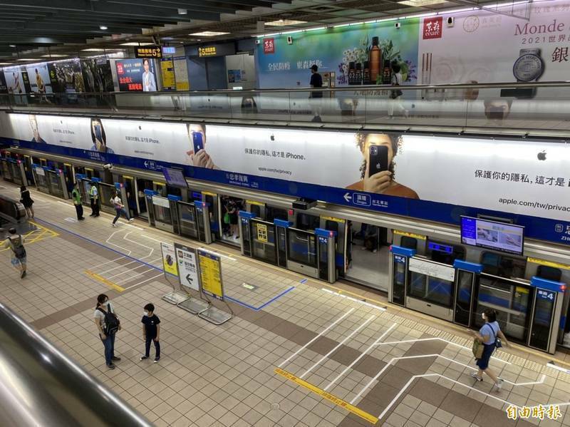 台北捷運示意圖。（資料照）