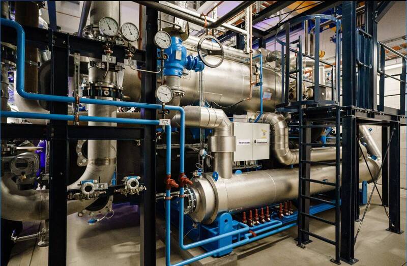 商用热泵能在短时间产生摄氏150度的温度，为数千个家庭供暖。（欧新社）(photo:LTN)