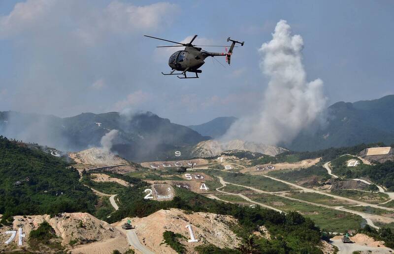 南韓軍方今發生直升機迫降意外。圖為南韓軍方500MD直升機。（法新社）