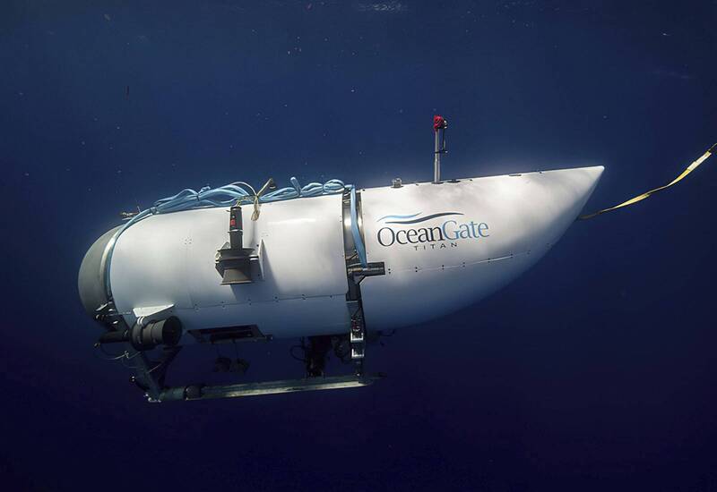 潛水器「泰坦」失聯已進入第3天，美國海岸警衛隊估算內部氧氣存量剩下40小時。（美聯社）