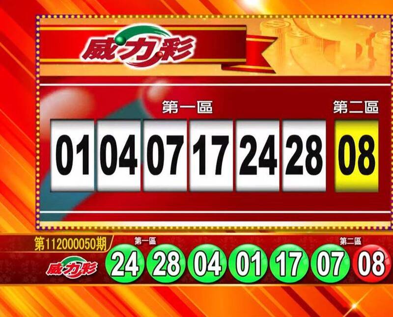 威力彩、38樂合彩開獎號碼。（翻攝自「東森財經新聞57彩券王」）
