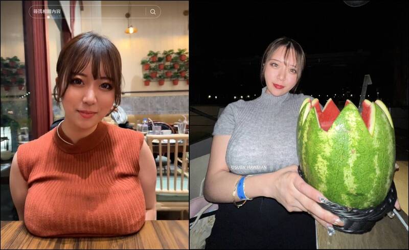日本一名网美「すばさん」PO出与蔬果行老板老板合照的照片，大批网友为此朝圣她的IG及推特，让她直唿「我在哪成为话题了？IG粉丝数量迅速增加」。（图撷自推特）(photo:LTN)