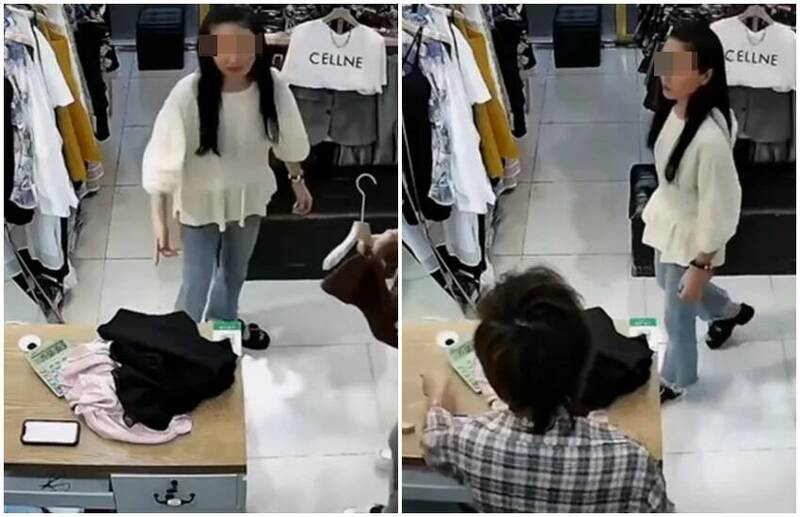 中国一名女客到店退货紧身包臀裙，老板以女子「试穿时没穿内裤」为由拒绝退货。（图翻摄自微博）(photo:LTN)