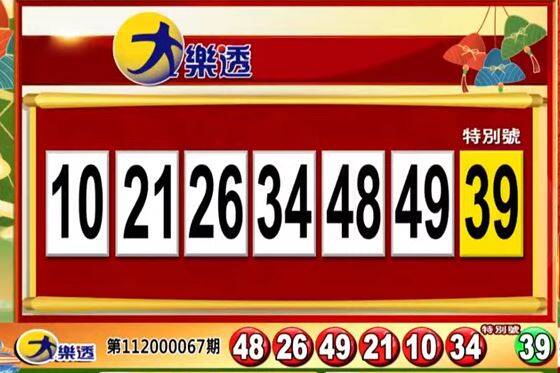 大樂透、49樂合彩開獎號碼。（圖擷取自東森財經新聞57彩券王）