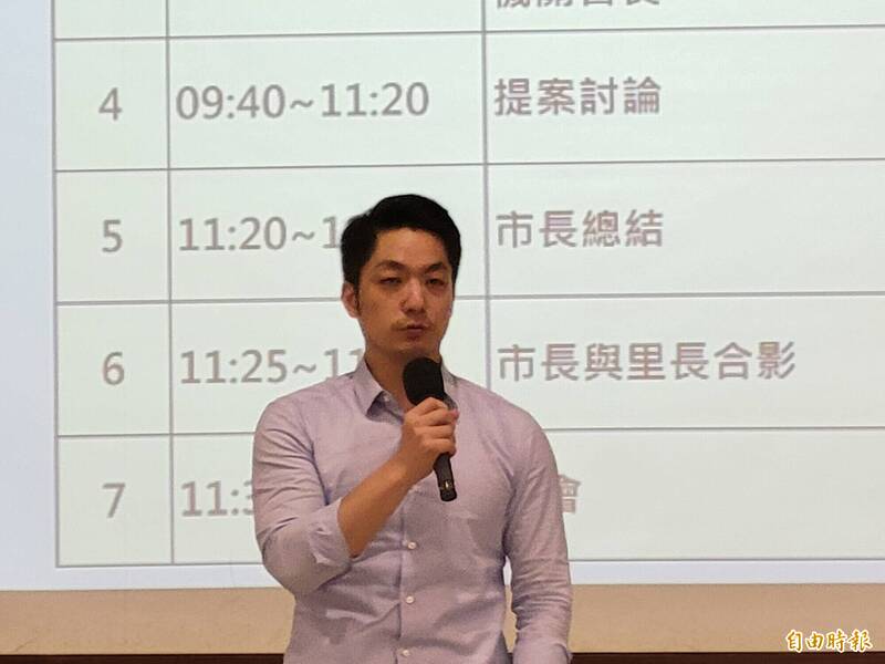 台北市長蔣萬安今（12）天與萬華區里長座談時，明確承諾西寧出租國宅已規劃2025年完成拆除。（記者何玉華攝）