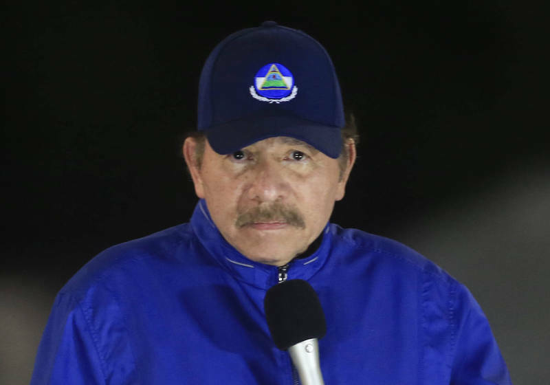 尼加拉瓜獨裁總統奧蒂嘉（Daniel Ortega）。（美聯社資料照）