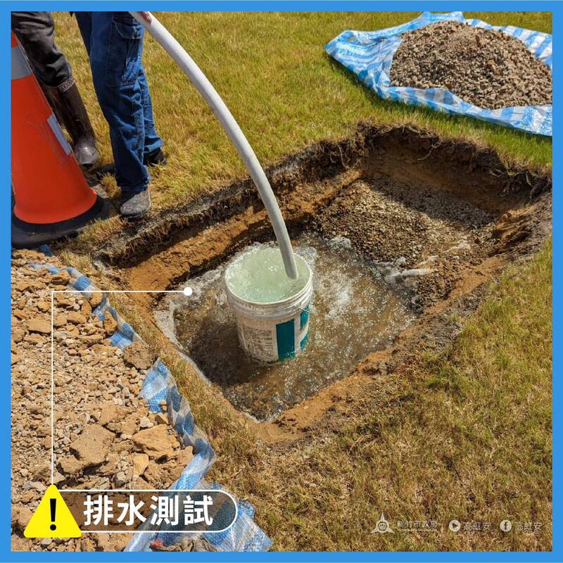 圖 美場務專家勘驗新竹棒球場 排水與土壤都有問題