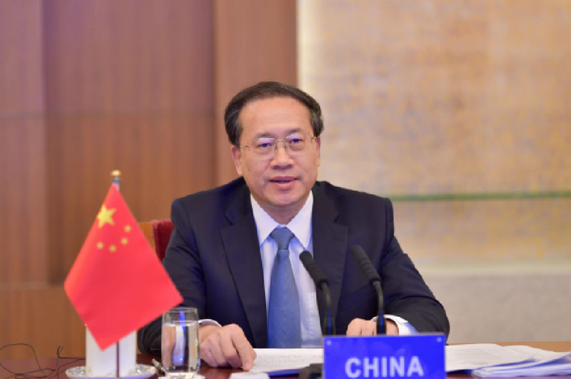 中国外交部副部长马朝旭20日出席金砖国家外长线上特别会议。（图撷取自中国外交部网站）(photo:LTN)