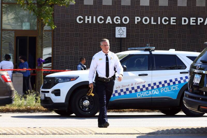 美国芝加哥週末发生多起枪击案，酿成6人死亡、20人受伤。芝加哥警方示意图。（美联社）(photo:LTN)