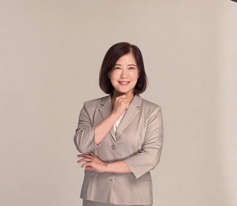 金門縣副議長歐陽儀雄妻子尚文凱代表民眾黨參選金門立委。（尚文凱提供）