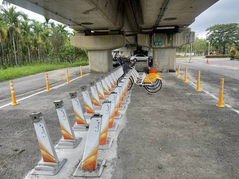 YouBike進駐麟洛車站。（圖由屏東縣政府提供）