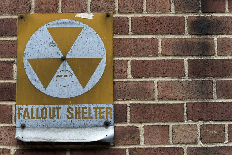 纽约一处核灾避难室指示牌。（美联社档案照）(photo:LTN)