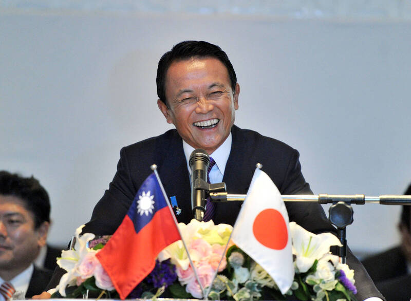 前日本首相麻生太郎。（中央社資料照）