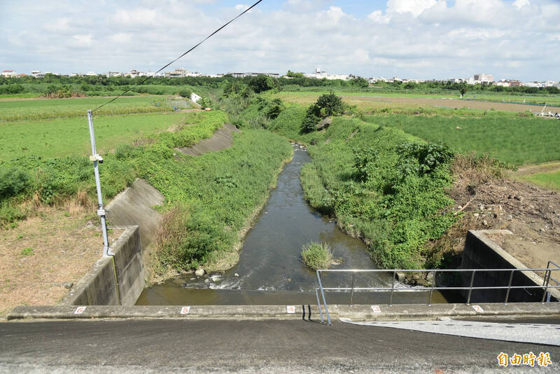 埤麻大排系統位於雲林縣虎尾鎮及斗南鎮，總集水區面積約為7.52平方公里。（記者林旻臻攝）