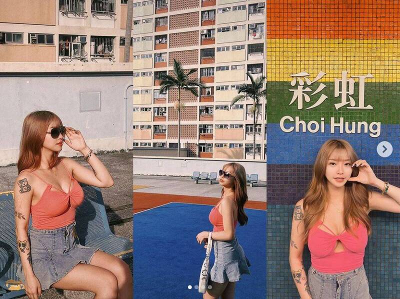 「换衣秀」的女主角是在IG上有超过3.1万人追踪的台湾女子「莉娜」，她是在日前到香港旅游，在其页面可看到多则在当地拍摄留影的PO文。（图撷自IG）(photo:LTN)