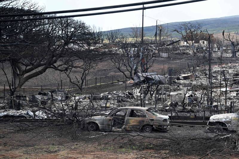 茂宜島野火迄今已造成至少115人死亡，美國聯邦調查局並於當地時間24日晚間公布官方統計失蹤者338人的姓名。（法新社）