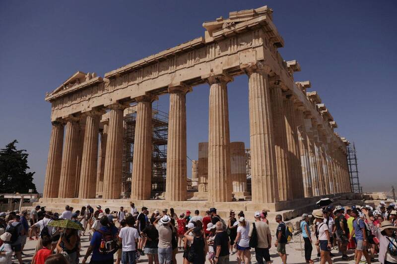 希臘最為知名的歷史名勝「雅典衛城」（Acropolis of Athens）。（資料照，路透）