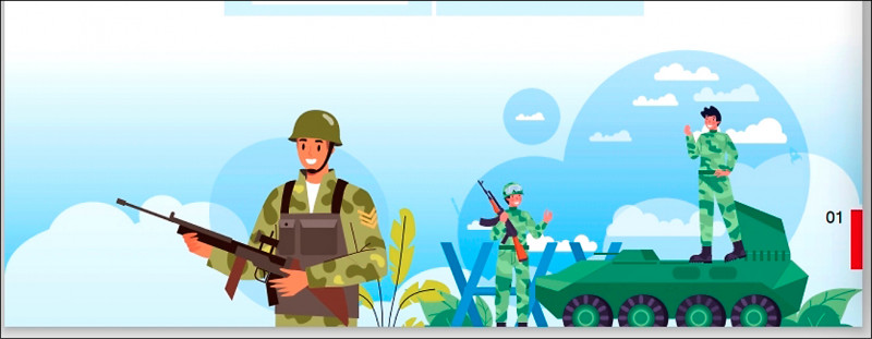 宜蘭縣全民國防手冊內頁，出現明顯是共軍士兵手持共軍制式步槍與裝甲車的插圖。（記者吳書緯翻攝）