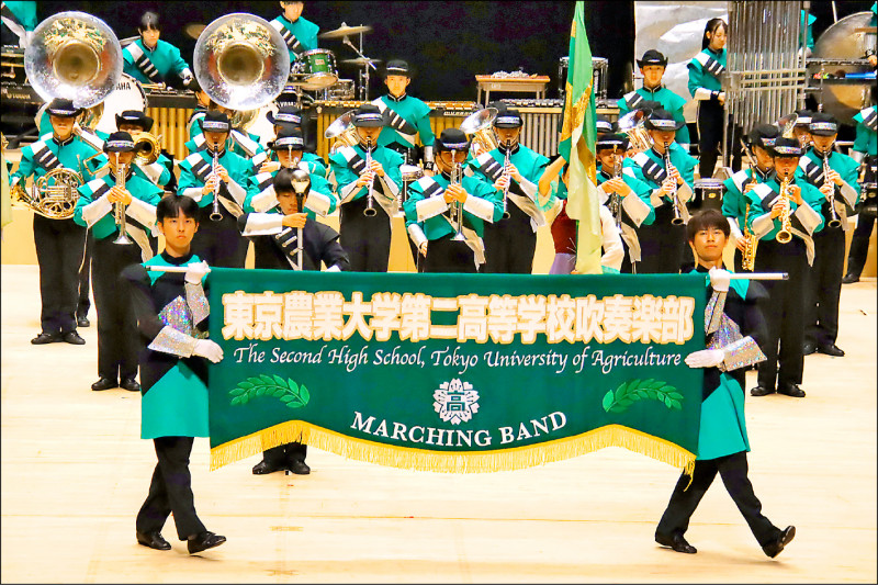 東京農業大學第二高等學校吹奏樂部被暱稱「翡翠騎士」，10/8日下午4時將在高雄港7號碼頭演出。（行國處提供）