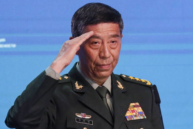 中国国防部长李尚福近3週未公开露面，传出已被北京免职，并接受调查。（欧新社）(photo:LTN)
