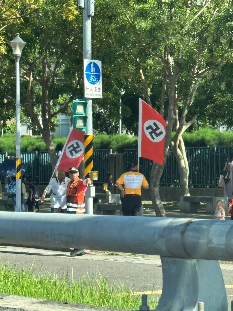 圖 以色列德國聯合聲明：北市出現納粹旗 不