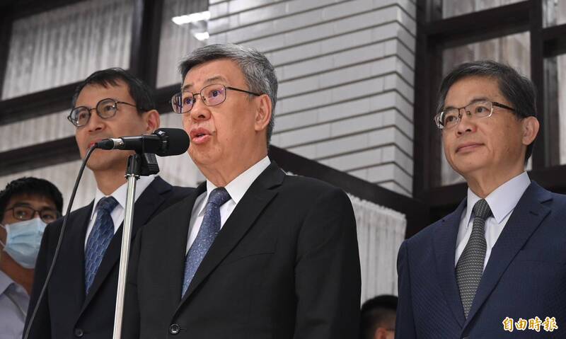 行政院長陳建仁呼籲，希望朝野各黨團都能支持國防自主的努力，捍衛台灣的主權和自由民主。（記者劉信德攝）