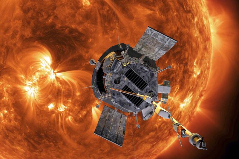 「帕克」在上月27日第17次飛越太陽，距離太陽表面僅451萬英里（726萬公里），刷新自己之前所創下的最接近太陽人造物體紀錄。（美聯社）